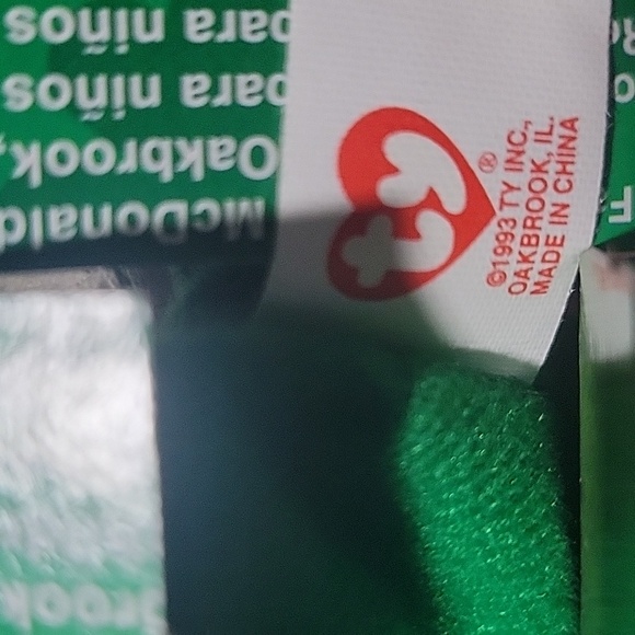 Rare With 1993 Error TY Erin The Bear Beanie Baby Ronald McDonald Charities. - Picture 5 of 5